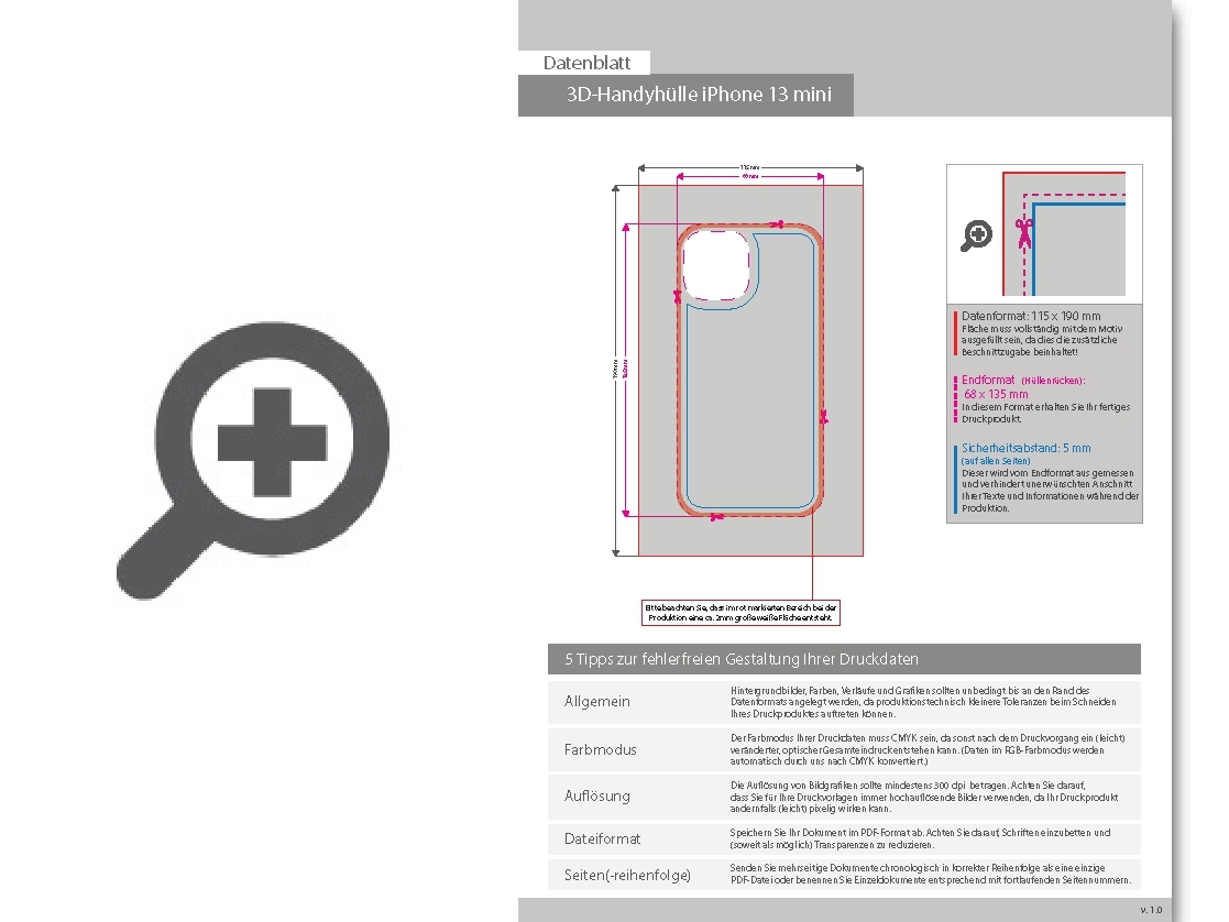 Product Bild standard-handyh__lle_f__r_iphone_13_mini__4_0-farbig_einseitig_bedruckt